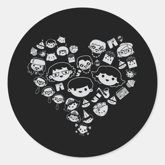 Pegatina Redonda Luv 2 (Anverso)