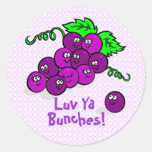Pegatina Redonda ¡Luv Ya Bunches!