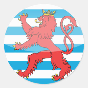 Pegatina Redonda luxemburgo