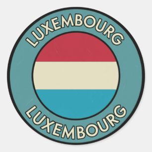 Pegatina Redonda Luxemburgo
