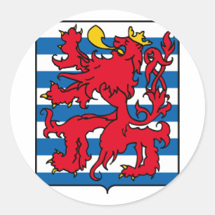 Pegatina Redonda Luxemburgo, Bélgica