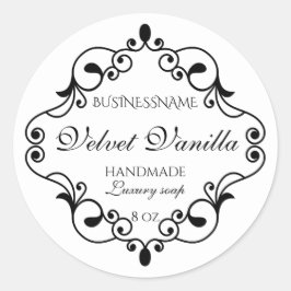 Pegatina Redonda Luxury elegant soap handmade label business