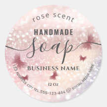 Luxury glittery romantic butterfly soap