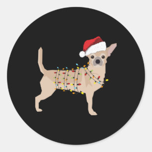 Pegatina Redonda Luz de los Navidades navideños de Chihuahua