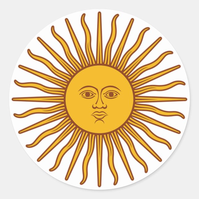 Pegatina Redonda Luz de sol (Anverso)