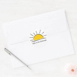 Pegatina Redonda Luz en la oscuridad