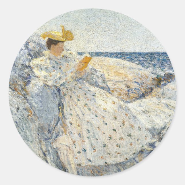 Pegatina Redonda Luz solar de verano | Childe Hassam (Anverso)