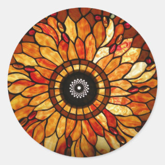 Pegatina Redonda Luz Tiffany Reparada 1
