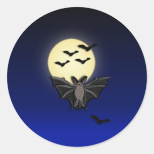 Pegatina Redonda LWood Murciélago 2 Halloween