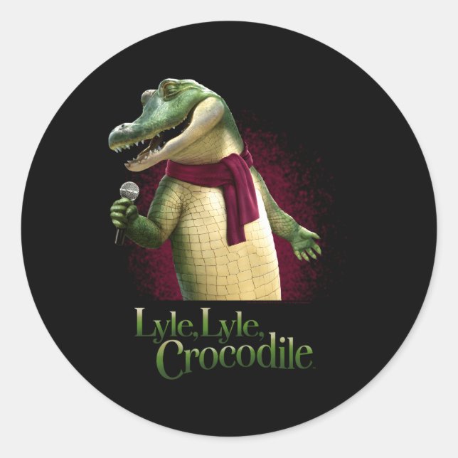 Pegatina Redonda Lyle Lyle Crocodile Movie Cantando Lyle (Anverso)