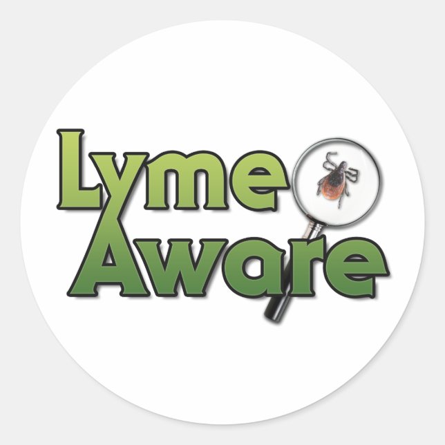 Pegatina Redonda Lyme Aware Gear (Anverso)
