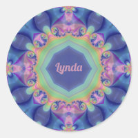 LYNDA ~ Pastel Resumen Patrón Kaleidoscopio ~