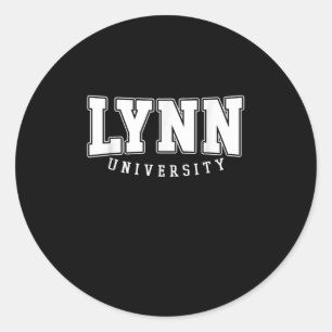 Pegatina Redonda Lynn Arch Vintage College Athletic Sports Design T