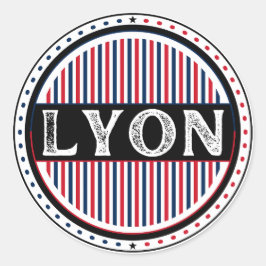 Pegatina Redonda Lyon City Pride Emblem – French Identity