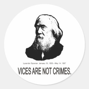 Pegatina Redonda Lysander Spooner