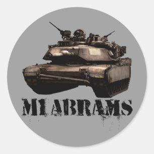 Pegatina Redonda M1 Abrams