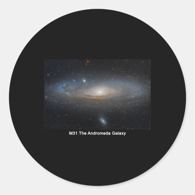 Pegatina Redonda M31 La Galaxia Andromeda (Anverso)