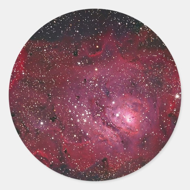 Pegatina Redonda M8 Laguna Nebula NGC 6523 (Anverso)