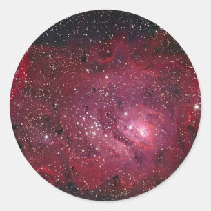 Pegatina Redonda M8 Laguna Nebula NGC 6523