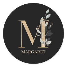 M Monograma Floral Personalizado