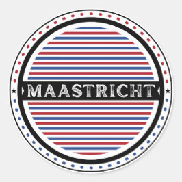 Pegatina Redonda Maastricht City Pride Emblem – Dutch Identity