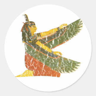 Pegatina Redonda Maat kneeling