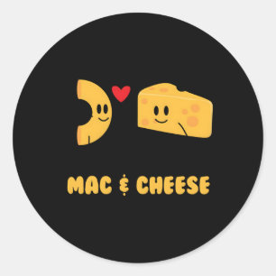Pegatina Redonda Mac Cheese Love Food Veggie