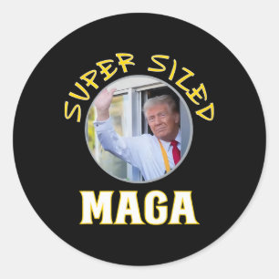 Pegatina Redonda Mac Daddy Trump Vance Hace Papas Fritas 