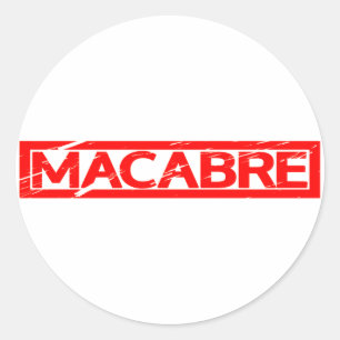 Pegatina Redonda Macabre Stamp