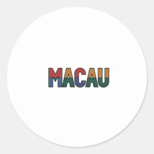 Pegatina Redonda Macao