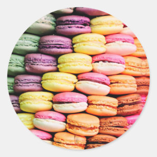 Pegatina Redonda Macarón francés