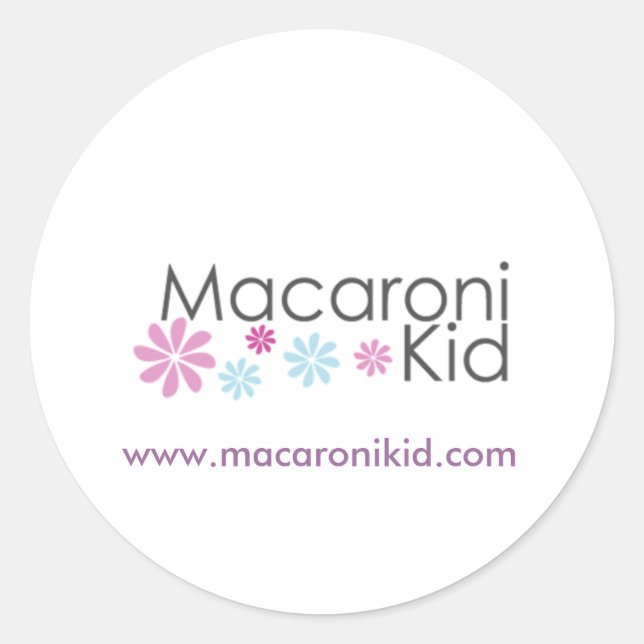 Pegatina Redonda Macaroni Kid Round Pegatinas (Anverso)