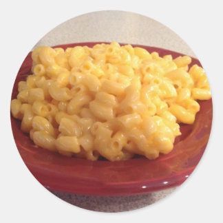 Pegatina Redonda Macaroni y queso