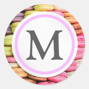 Pegatina Redonda Macarons
