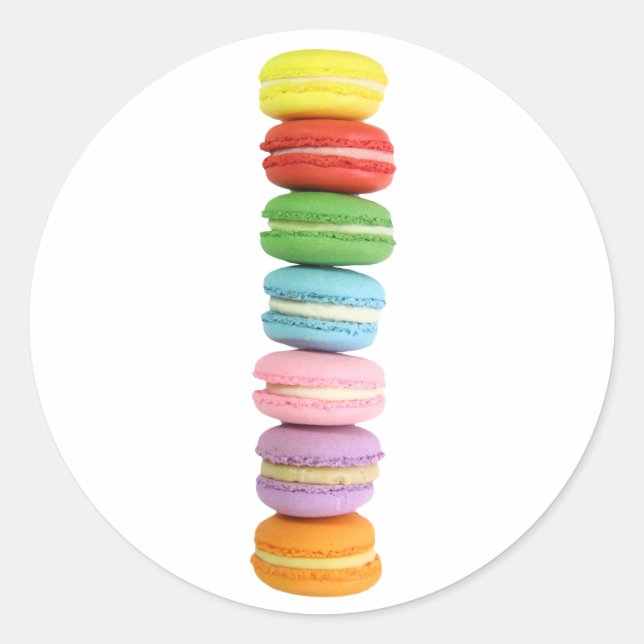 Pegatina Redonda Macarons (Anverso)