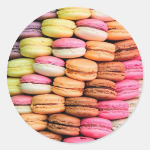 Pegatina Redonda Macarons