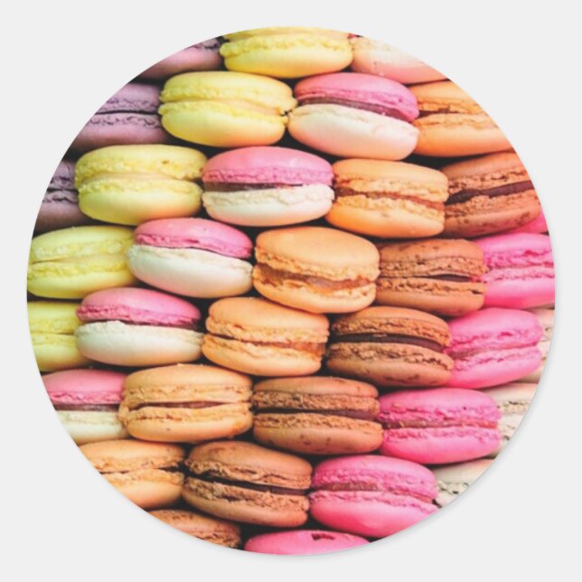 Pegatina Redonda Macarons (Anverso)