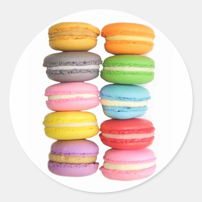 Pegatina Redonda Macarons (Anverso)