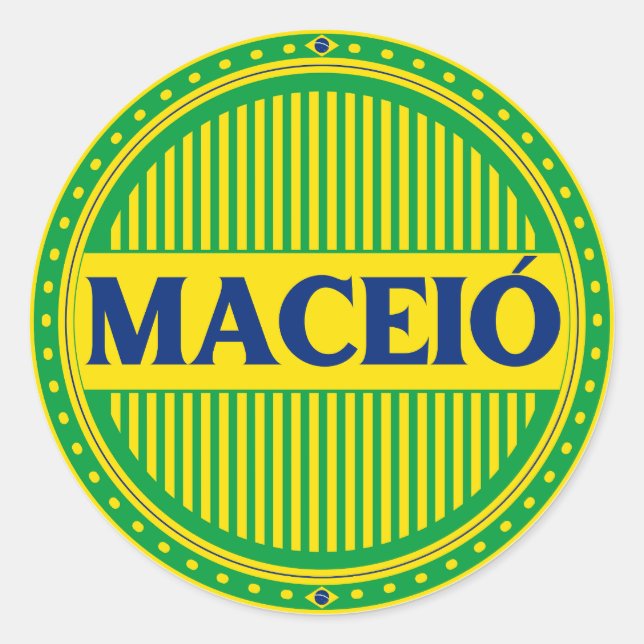 Pegatina Redonda Maceió City Pride – Brazilian Identity (Anverso)