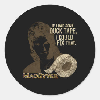 Pegatina Redonda Macgyver Duct Tape
