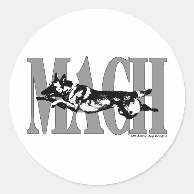 Pegatina Redonda MACH Mal (Anverso)