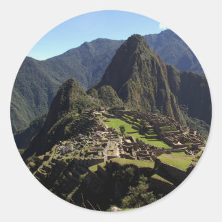 Pegatina Redonda Machu-Picchu