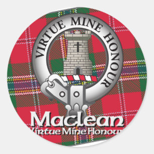 Pegatina Redonda Maclean Clan