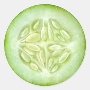 Pegatina Redonda macro de Cucumber