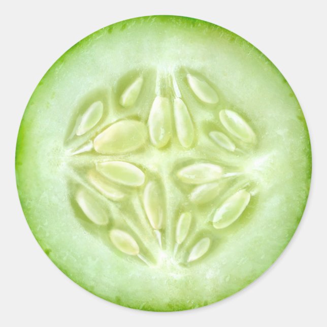 Pegatina Redonda macro de Cucumber (Anverso)
