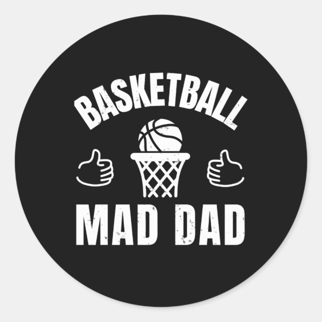 Pegatina Redonda Mad Dad (Anverso)