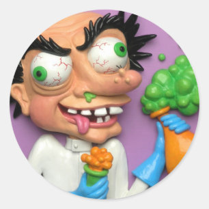 Pegatina Redonda Mad Scientist