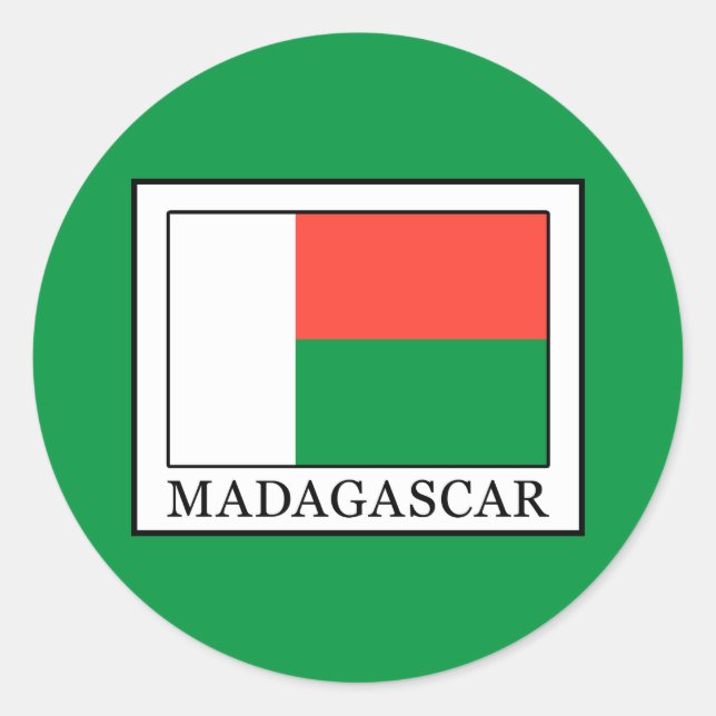 Pegatina Redonda Madagascar (Anverso)