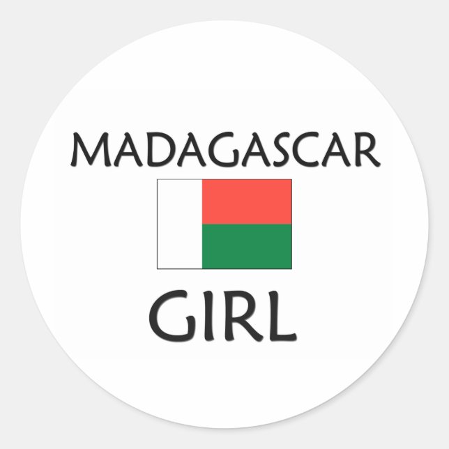 PEGATINA REDONDA MADAGASCAR CHICA (Anverso)