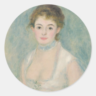 Pegatina Redonda Madame Henriot por Auguste Renoir